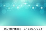 abstract medical background... | Shutterstock .eps vector #1483077335