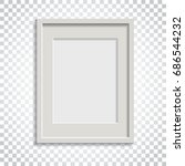 realistic photo frame on... | Shutterstock .eps vector #686544232