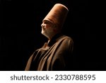 Small photo of Istambul, Turkey- March 28 2023: Portarit of a dervishe, the man of Muslim religious dedicated to a life of poverty and chastity: some dervishes practice whirling, chanting.