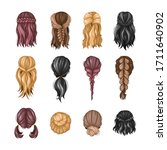 Set Of Women Hairstyles Vector