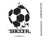 soccer ball icon. abstract... | Shutterstock .eps vector #1485401978
