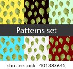 art artichoke back pattern set | Shutterstock .eps vector #401383645