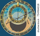 Astronomical Clock   Vector...