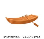 Classic Wooden Boat With Paddle ...
