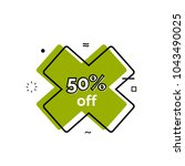 fifty percent off lettering on... | Shutterstock .eps vector #1043490025