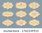 retro craft labels set. text... | Shutterstock .eps vector #1762149515