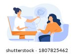 woman consulting psychologist... | Shutterstock .eps vector #1807825462