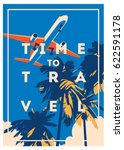time to travel and summer... | Shutterstock .eps vector #622591178