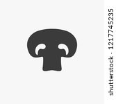mushroom vector icon.... | Shutterstock .eps vector #1217745235