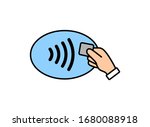 nfc technology vector icon.... | Shutterstock .eps vector #1680088918