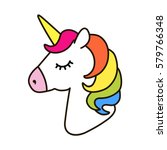 unicorn vector icon isolated on ... | Shutterstock .eps vector #579766348