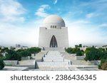 Small photo of Mazar e Quaid | Shrine of Founder of Pakistan Jinnah Mausoleum or The final resting place of Quaid-e-Azam Muhammad Ali Jinnah 14 August 23 march independence day Monument landmark