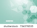 geometric abstract background... | Shutterstock .eps vector #736578535
