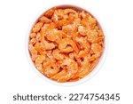 Cutout Dried Shrimps In A White ...