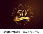 50th anniversary logotype with... | Shutterstock .eps vector #1674738742