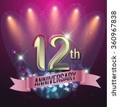 12th anniversary  party poster  ... | Shutterstock .eps vector #360967838