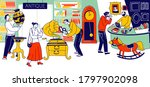 characters visiting antique... | Shutterstock .eps vector #1797902098