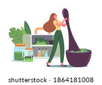 tiny female character grind... | Shutterstock .eps vector #1864181008