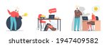 set deadline  stress at work... | Shutterstock .eps vector #1947409582