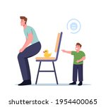 little laughing boy character... | Shutterstock .eps vector #1954400065