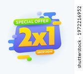 2x1 special offer sale banner... | Shutterstock .eps vector #1972216952