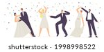 wedding dancing and celebration ... | Shutterstock .eps vector #1998998522