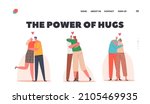 the power of hugs landing page... | Shutterstock .eps vector #2105469935