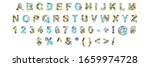 word  design letters. alphabet... | Shutterstock . vector #1659974728