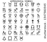 vector. astrological symbols of ... | Shutterstock .eps vector #1547583545