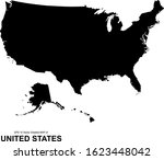 usa map in grunge style... | Shutterstock .eps vector #1623448042