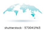 world map isolated on white... | Shutterstock .eps vector #573041965