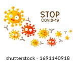 coronavirus cartoon scared... | Shutterstock .eps vector #1691140918
