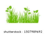 flat green grass with leaf... | Shutterstock .eps vector #1507989692