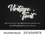 vintage font. 3d effect design... | Shutterstock .eps vector #2076569878