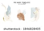 abstract watercolor shapes gold ... | Shutterstock .eps vector #1846828405