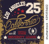 los angeles typography  t shirt ... | Shutterstock .eps vector #439355602