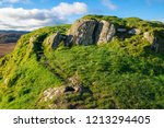 Small photo of Dunadd Fort with ceremonial well at the top. The fort was the capital of the Kingdom of Dal Riata.