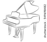 Piano With Music Piece Line Drawing Free Stock Photo - Public Domain ...