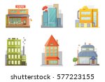 flat design of retro and modern ... | Shutterstock .eps vector #577223155