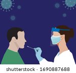 coronavirus covid 19 testing... | Shutterstock .eps vector #1690887688