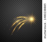gold falling star on dark... | Shutterstock .eps vector #1480238885