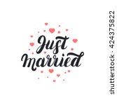 Just Married Hand Lettering...
