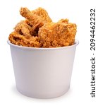 Fried Chicken In Paper Bucket...