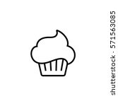 Confectionery Line Icon  Cupcake