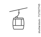 Cable Car  Gondola Line Icon.