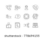 costumer support service line... | Shutterstock .eps vector #778694155