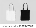 White And Black Tote Bags...