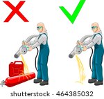 proper and improper use of... | Shutterstock .eps vector #464385032