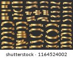 ribbon banner set.golden... | Shutterstock .eps vector #1164524002
