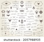 set of floral decorative... | Shutterstock .eps vector #2057988935